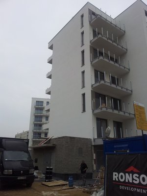 elewacja budynku D od strony południowo-zachodniej